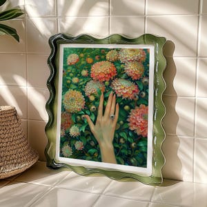 Surreal Flower Eyeballs Fine Art Print •  Unique Hand Decor • Magical Weird Wall Art