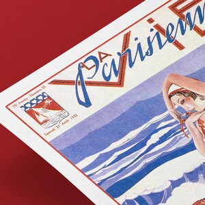 Vintage French Nude Magazine Cover Print • Art Deco / Nouveau Woman on