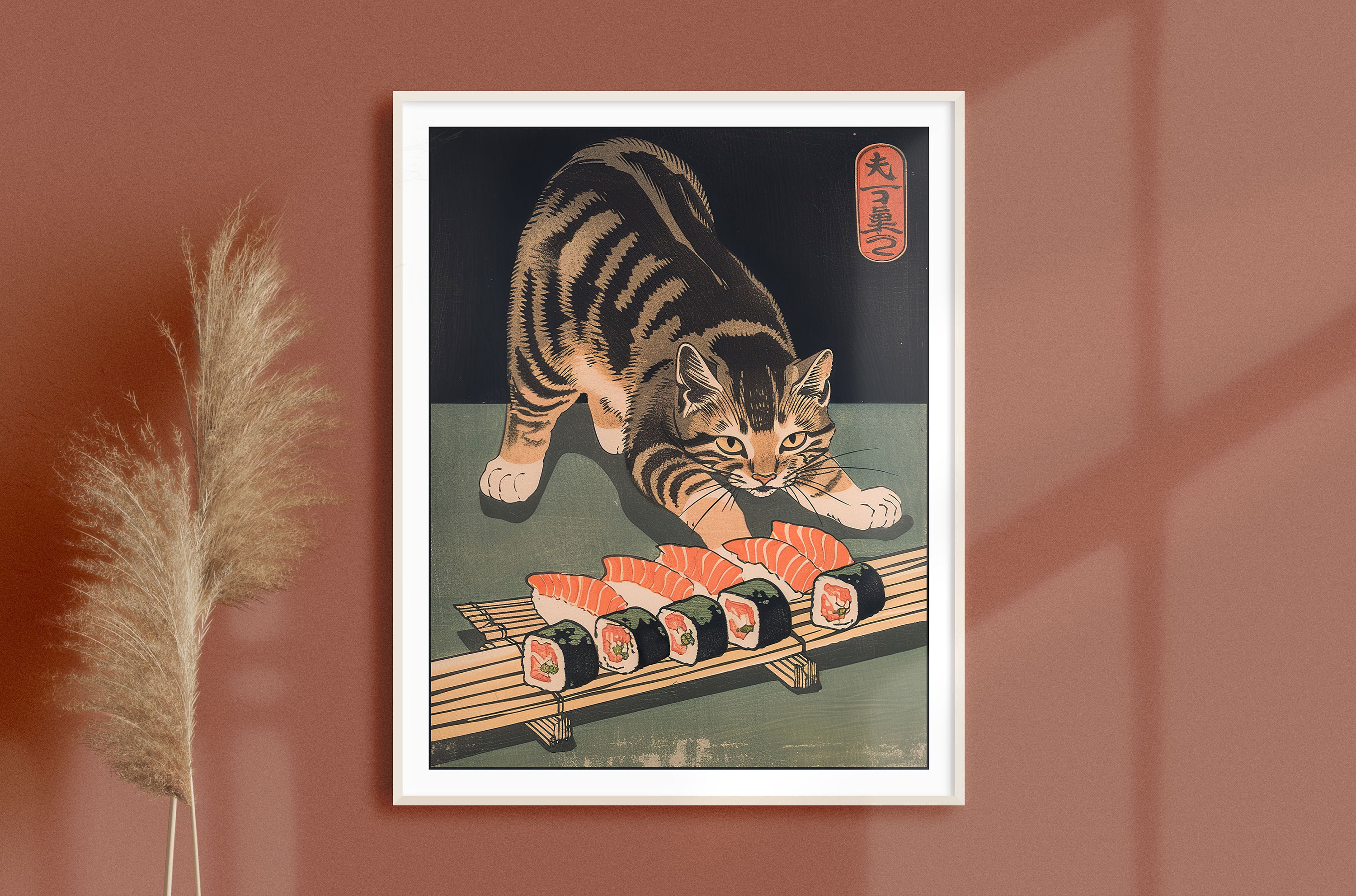 【ヨウジヤマモト】\"CAT AND WOMAN\" UKIYO-E GRAPHIC HOODIE CAT AND WOMAN