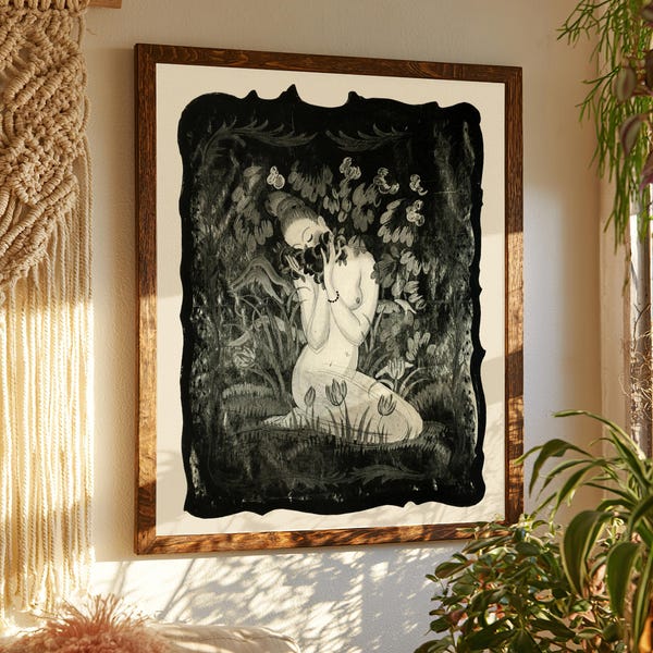 Le Printemps by Paul Thévenaz • Vintage Art Nouveau Print • Moody Romantic Wall Decor