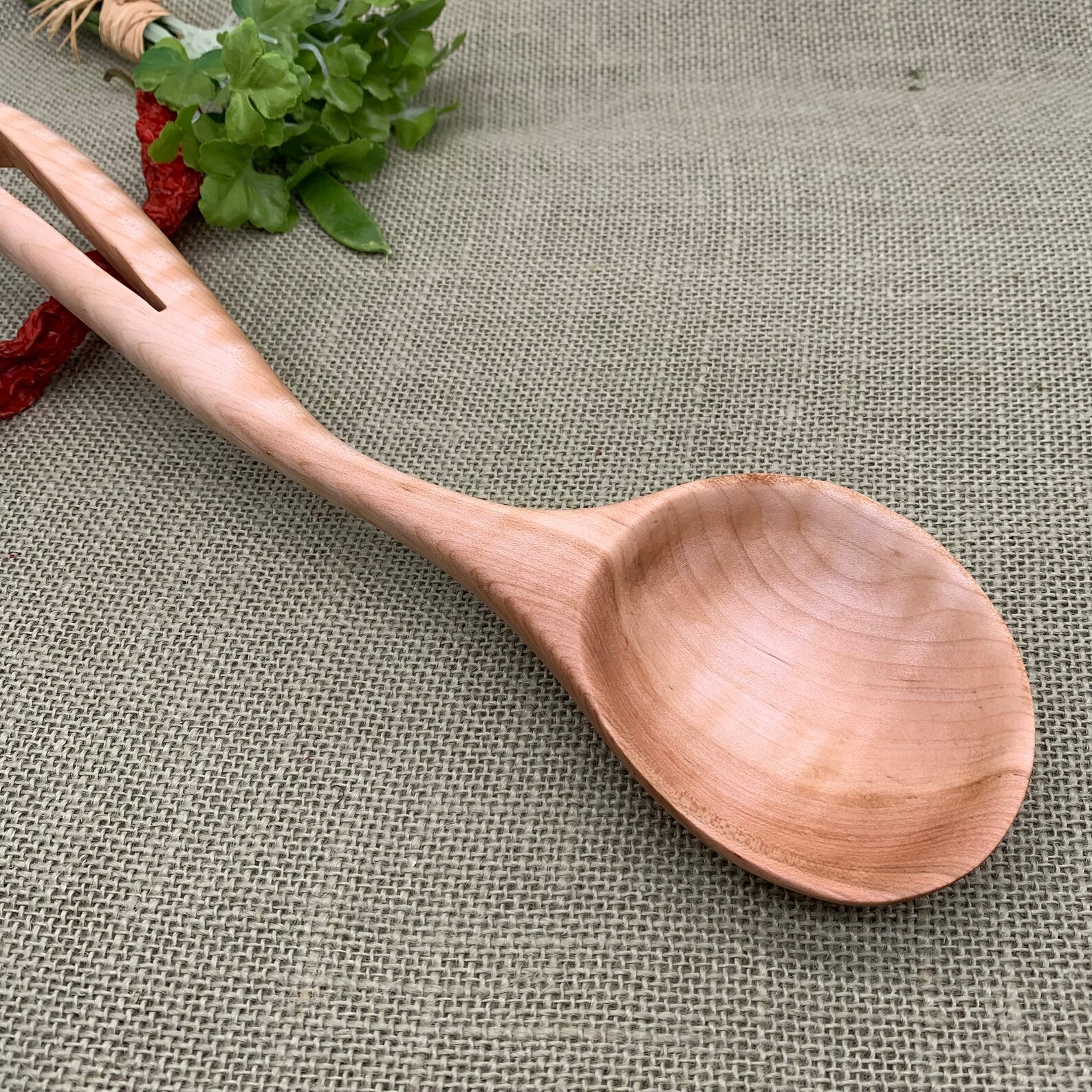 Wide Wooden Spoon for Serving Stirring Handmade Kitchen Etsy