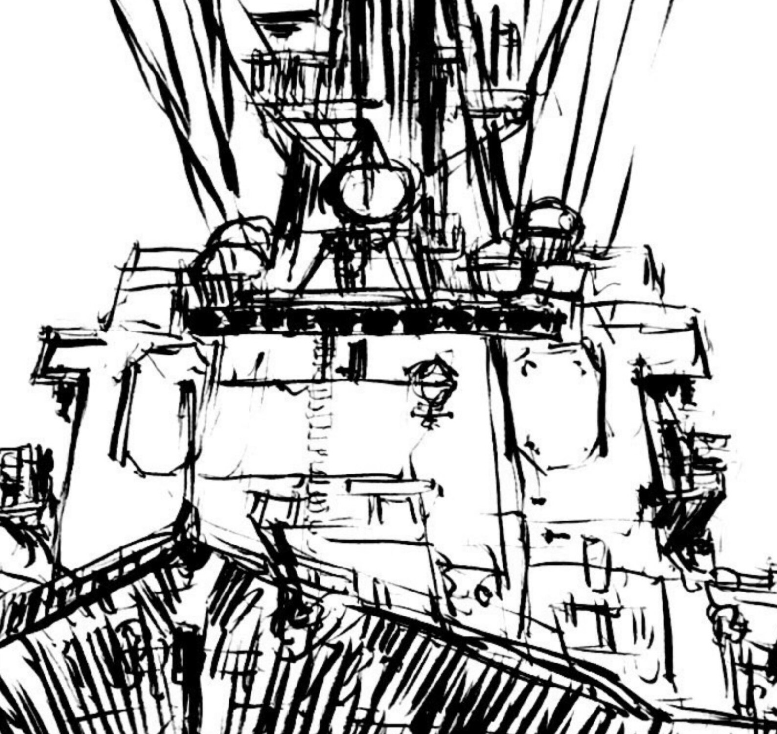 Destroyer illustration a4 size printable | Etsy