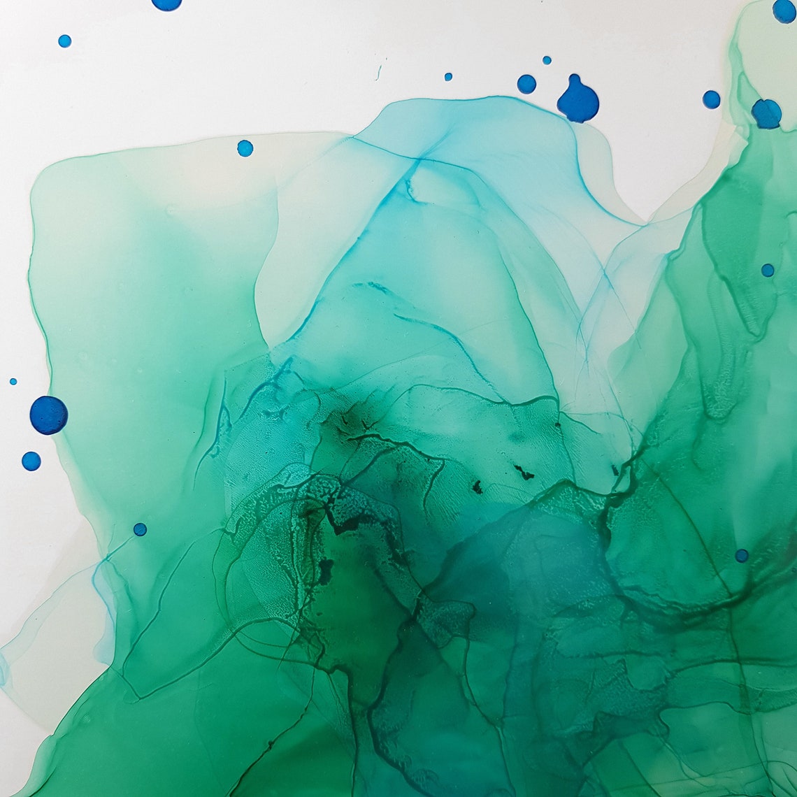 Original modern abstract Tiffany ink art trendy modern ink Etsy