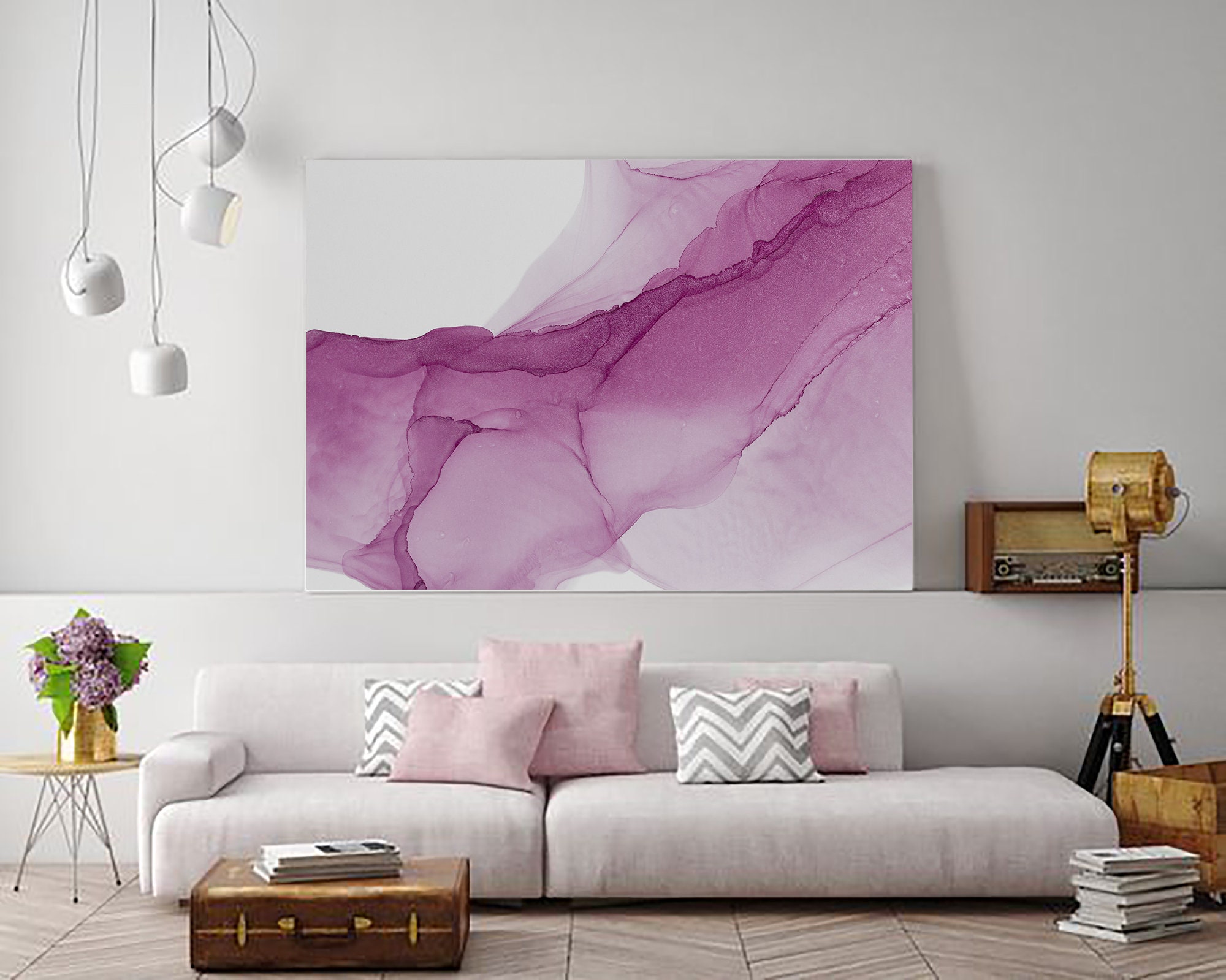 Modern purple Instant Download printable wall art abstract Etsy