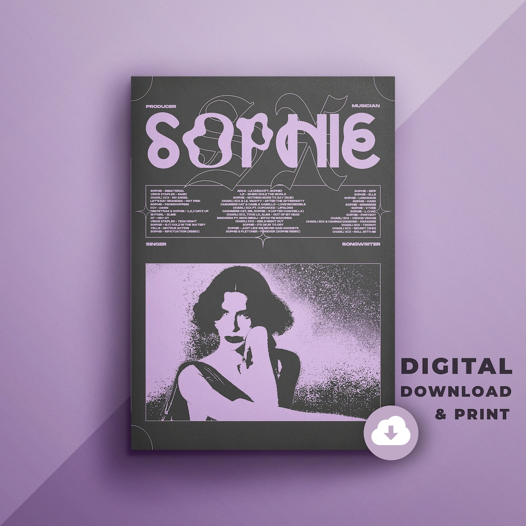 SOPHIE Xeon Art Poster | Music Producer Gift (digital Download) - Etsy