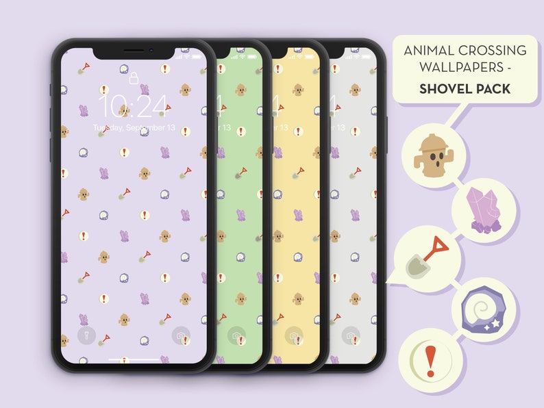 Animal Crossing New Horizons Shovel Variety Pack Wallpaper | Etsy