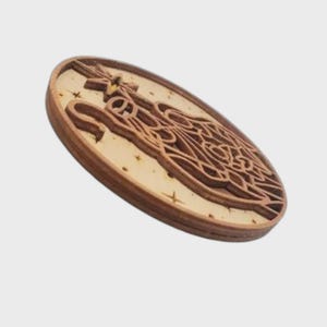 Layered Wood Nativity Ornament | Christian Christmas Decor image 5