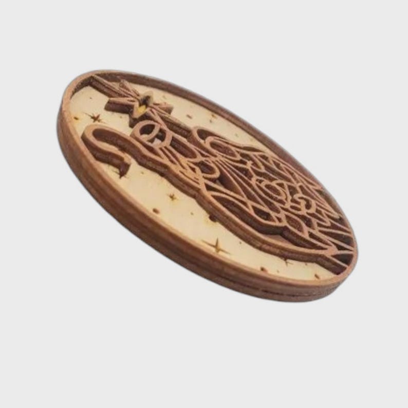 Layered Wood Nativity Ornament | Christian Christmas Decor image 5
