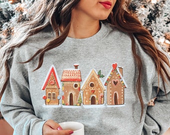 Gingerbread Christmas Coffee Shirt, Christmas coffee Sweatshirt, women Holiday sweater, Xmas Tee, Coffee Lover gift, Latte drink Crewneck