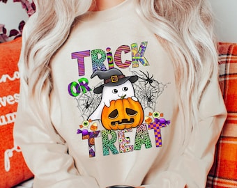 Halloween Trick or Treat Shirt, Halloween Trick-Or-Treat, Halloween Trick-or-Treat Shirt, Funny Halloween Shirt, Toddler Halloween Shirt
