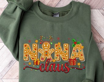 Nana Claus Gift Sweatshirt, Nana Christmas Sweatshirt, Nana Claus Sweatshirt, Nana Claus Christmas Sweater, Family Claus Sweatshirt