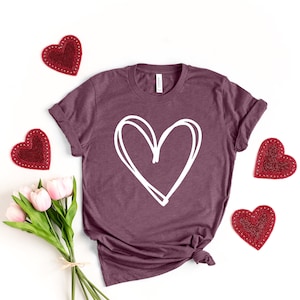 Double Heart Shirt, Cute Valentines Day Shirt, Womens Valentine, Cute Heart Shirt Unisex, Valentines shirt, Cute Valentines Outfit Tee