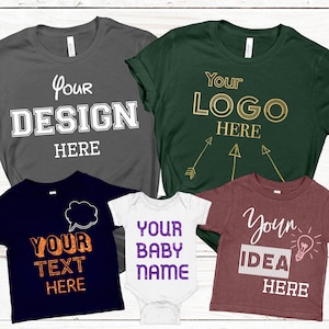 Personalized Shirt, Add Your Own Text, Custom Logo Shirts, Custom Design Shirt, Customized Shirts, Custom Text on Shirt, Custom Family