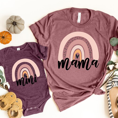 New Rainbow Mama and Mini Family printed short-sleeved T-shirt (children's version) main image 1