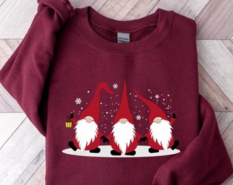 Christmas Sweatshirt, Christmas Gnome T-shirt,Cute Gnomies Shirt, Merry Christmas Shirt,Gnome For The Holiday Shirt,Cute Christmas Gift,Xmas