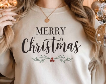 Merry Christmas Sweatshirt, Christmas Sweatshirt, Family Christmas Sweatshirt, Christmas Sweatshirts for Women, Merry Christmas Sweatshirt