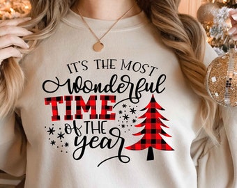 It is the Most Wonderful Time Of The Year Sweatshirt, Christmas Shirt, Merry Christmas, Family Matching Shirt, Merry And Bright Shirt