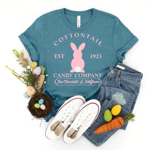 Cottontail Candy Company Easter Shirt, Bunny With Glasses Shirt,Kids Easter Shirt,Cute Easter Shirt,Easter Day Shirt, Easter Bunny Shirt