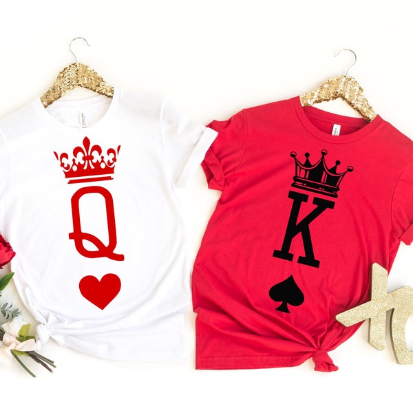 King and Queen Crown Love Shirt Matching Shirt for Couples, Couple Shirts, Best Couple Shirts, Lovers Shirt