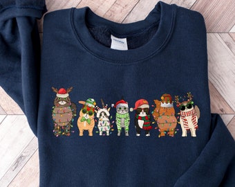 Meowy Christmas Sweatshirt,Happy Cat Year Shirt,Funny Christmas Cat Shirt,Cat Christmas Sweatshirt,Cats Sweatshirt,Cat Lover Christmas Shirt