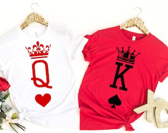 King and Queen Crown Love Shirt Matching Shirt for Couples, Couple Shirts, Best Couple Shirts, Lovers Shirt