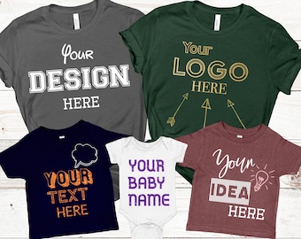 Personalized Shirt, Add Your Own Text, Custom Logo Shirts, Custom Design Shirt, Customized Shirts, Custom Text on Shirt, Custom Family