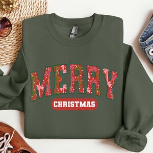 Vrolijk kersttrui, vrolijk en helder sweatshirt, kerstshirts, familie kersttruien, kerstsweaters voor dames
