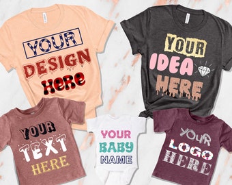 Personalized Shirt, Add Your Own Text, Custom Logo Shirts, Custom Design Shirt, Customized Shirts, Custom Text on Shirt, Custom Family