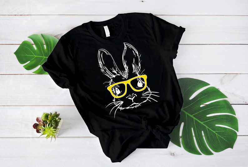 Easter Bunny With Glasses Shirtbunny With Glasses Shirtkids - Etsy