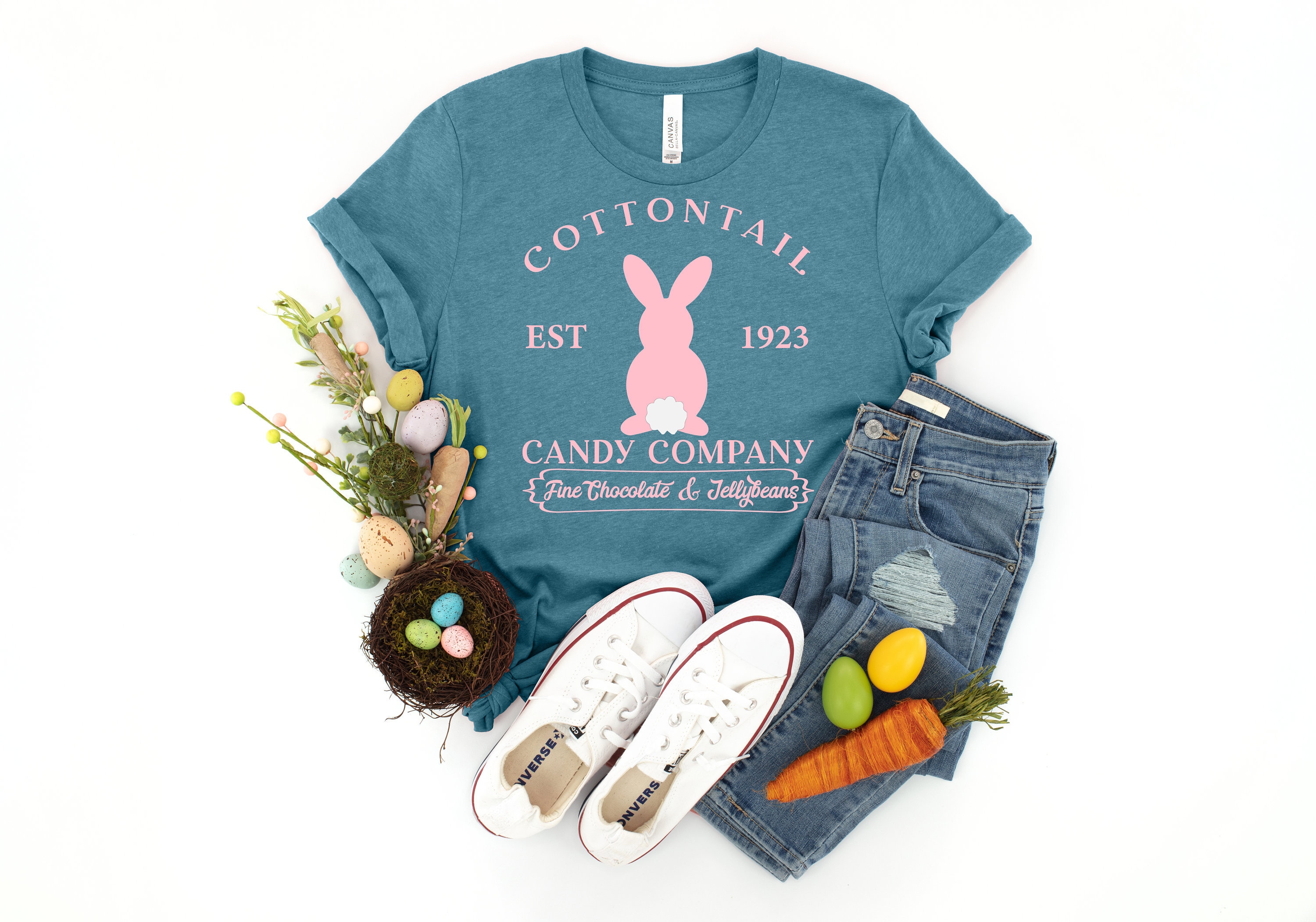 Discover Cottontail Candy Company Easter Shirt, Bunny With Glasses Shirt