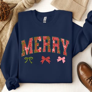 Vrolijk kersttrui, vrolijk en helder sweatshirt, kerstshirts, familie kersttruien, kerstsweaters voor dames