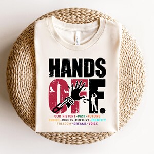 Hands Off Protest T Shirt, Political Activism Tee, Save Public Lands Medicare Social Security Free Speech Environmental Rights T-Shirt