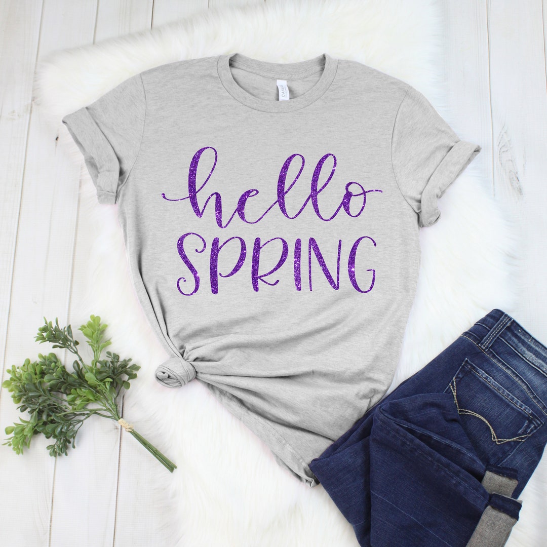 Hello Spring Shopping Hello Spring Shirt, Hello Spring, Spring Flower Shirt, Freedom Shirt ...