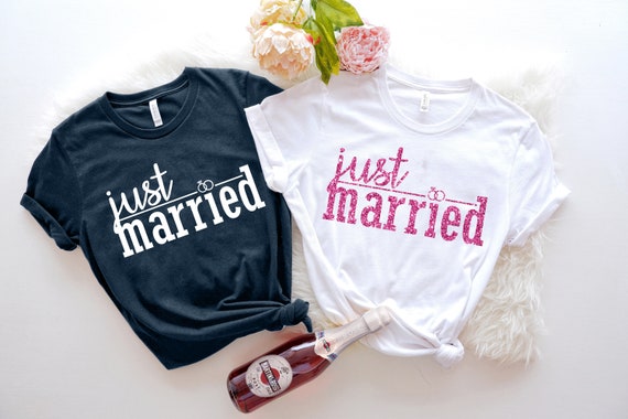 Just Married Shirts, Honeymoon Shirts, Newlywed Shirts, Wedding Shirt, Wife And Hubs Shirts, Just Married Shirts, Couples Shirts