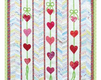 My Hearts on a String quilt pattern by Black Cat Creations for Moda