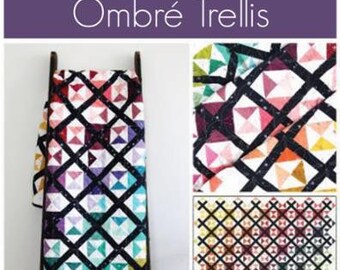 Ombre Trellis V and Co. Jelly Roll friendly Quilt 56.5 "  by  70.5 inches Pattern Ombre Fairy Dust Moda