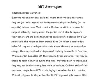 DBT + Mindfulness  Worksheets - Printable, digital.