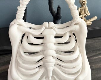 Skeleton Rib Cage Purse**Edgy Gothic Bag**Spooky HalloweenTote**Horror Inspired Handbag