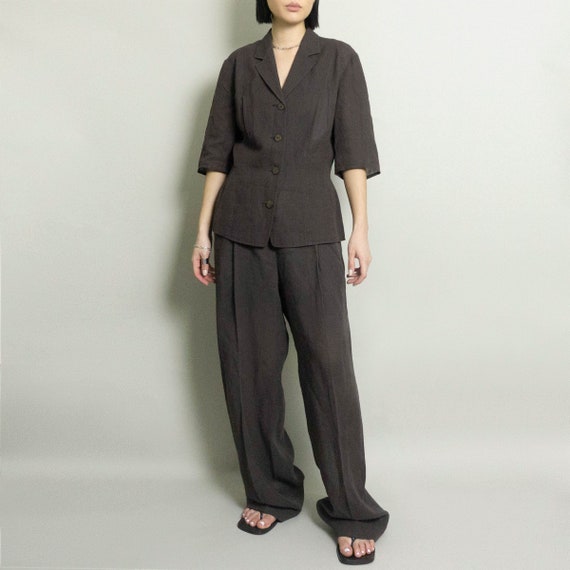Vintage MICHAEL KORS Linen Pant Suit Short Sleeve… - image 7