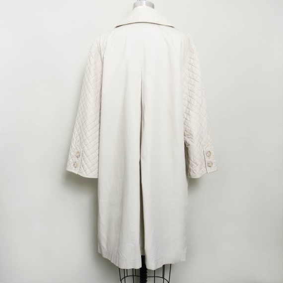 Vintage VALENTINO Quilited Mac Trench Coat | Ecru… - image 9