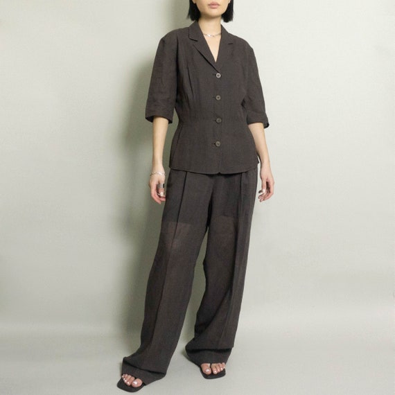 Vintage MICHAEL KORS Linen Pant Suit Short Sleeve… - image 3