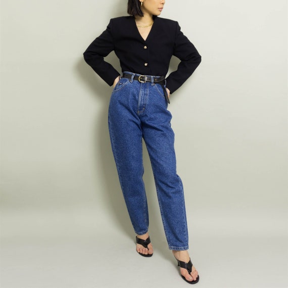 Vintage Lightweight Collarless Blazer | Black | S
