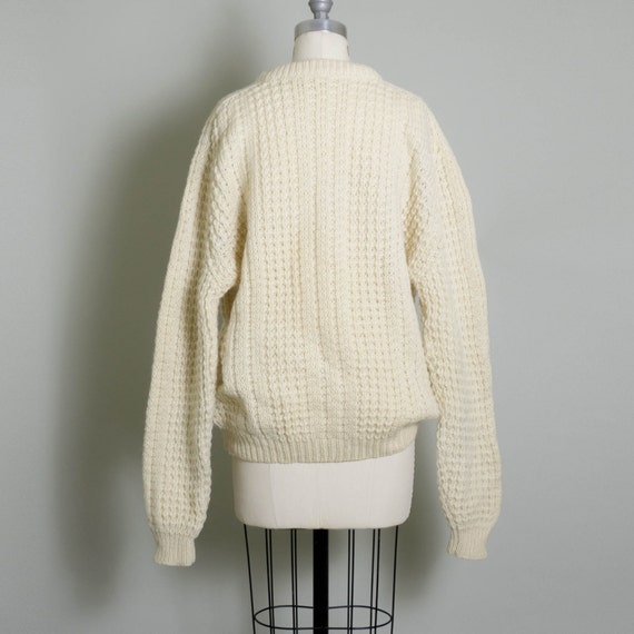 Vintage Chunky Cable Knit Sweater | Cream | Soft … - image 5