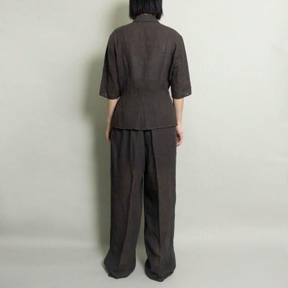 Vintage MICHAEL KORS Linen Pant Suit Short Sleeve… - image 8