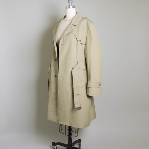 Vtg Belted Trench Coat With Winter Liner | Grey/ … - image 7
