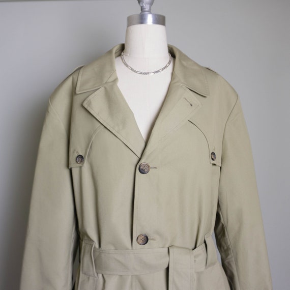 Vtg Belted Trench Coat With Winter Liner | Grey/ … - image 9