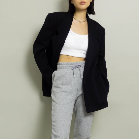 Vintage Oversized HALSTON Blazer | Black | S/M/L