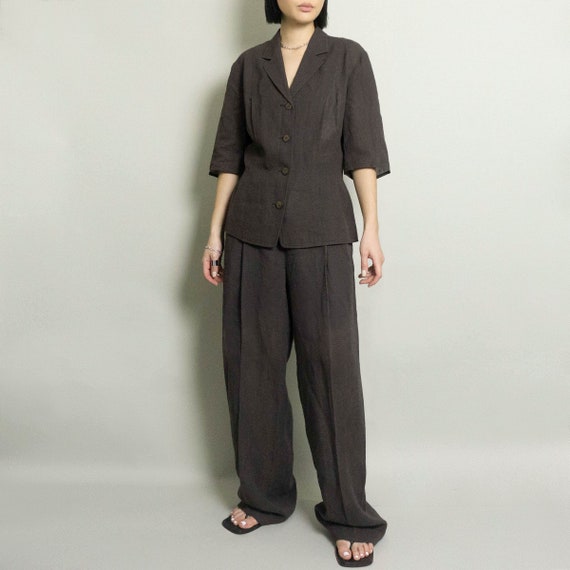 Vintage MICHAEL KORS Linen Pant Suit Short Sleeve… - image 6