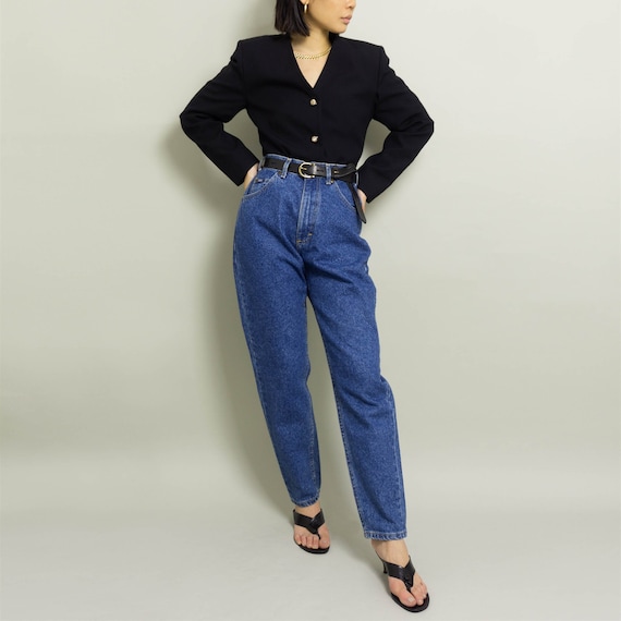 Vintage Lightweight Collarless Blazer | Black | S