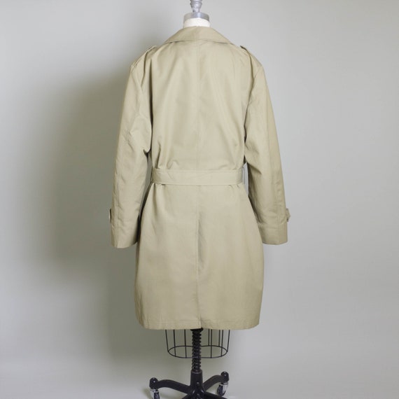 Vtg Belted Trench Coat With Winter Liner | Grey/ … - image 3